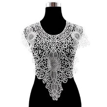 Load image into Gallery viewer, Lace Embroidery Hollow Fake Collar DIY Clothing Accessories, Size: About 55 x 47cm, Red, Beige, Black, Light Brown, White
