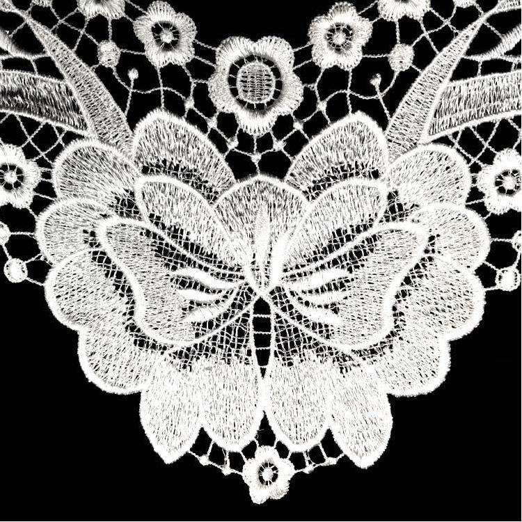 Lace Butterfly Flower Embroidery Collar Flower Three-dimensional Hollow Fake Collar DIY Clothing Accessories, Size: 36 x 30cm, Red Wine, Green, Blue, Sky Blue, Purple, Gray, Beige, Black, Purple Pink, Gold, Gold Brown, Gold Line, Navy, Rose Red, Brown ...