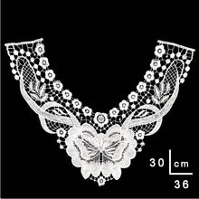 Load image into Gallery viewer, Lace Butterfly Flower Embroidery Collar Flower Three-dimensional Hollow Fake Collar DIY Clothing Accessories, Size: 36 x 30cm, Red Wine, Green, Blue, Sky Blue, Purple, Gray, Beige, Black, Purple Pink, Gold, Gold Brown, Gold Line, Navy, Rose Red, Brown ...