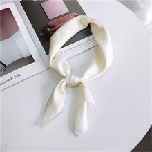 Load image into Gallery viewer, Soft Imitated Silk Fabric Solid Color Small Square Scarf Professional Silk Scarf for Women, Length: 70cm