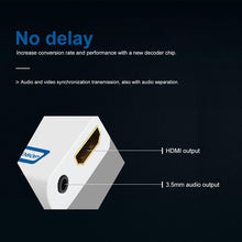Load image into Gallery viewer, Nintendo  Wii Hassle Free Plug and Play for Wii to HDMI 1080p Converter Adapter Wii2hdmi 3.5mm Audio Box Wii-link, To HDMI 1080p Converter Adapter