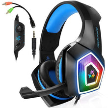 Load image into Gallery viewer, V1 3.5mm RGB Colorful Luminous Wire Control Gaming Headset, Cable Length: 2.2m