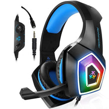 Load image into Gallery viewer, V1 3.5mm RGB Colorful Luminous Wire Control Gaming Headset, Cable Length: 2.2m