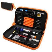 Load image into Gallery viewer, 60W Adjustable Temperature Electric Soldering Iron Kit + 5 PCS Tips Portable Welding Repair Tool Tweezers Hobby knife, EU Plug, US Plug