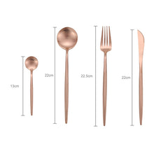 Load image into Gallery viewer, Stainless Steel Cutlery Knives Forks Spoons Western Kitchen Dinnerware Home Party Tableware Set