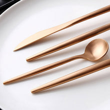 Load image into Gallery viewer, Stainless Steel Cutlery Knives Forks Spoons Western Kitchen Dinnerware Home Party Tableware Set