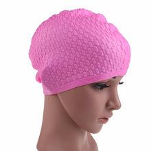 Load image into Gallery viewer, Silicone Waterproof Swimming Caps Protect Ears Long Hair Sports Swimming Cap for Adults