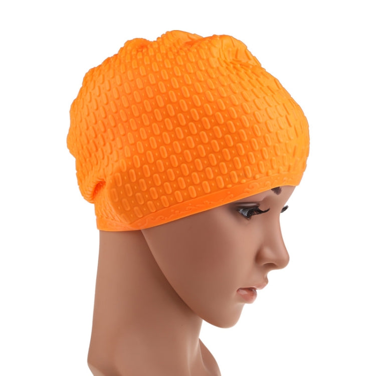 Silicone Waterproof Swimming Caps Protect Ears Long Hair Sports Swimming Cap for Adults