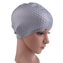 Load image into Gallery viewer, Silicone Waterproof Swimming Caps Protect Ears Long Hair Sports Swimming Cap for Adults