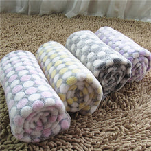 Load image into Gallery viewer, Soft Flannel Pet Blanket Dots Printed Breathable Bed Mat Warm Pet Sleeping Cushion Cover for Pet Dog Cat, S, M, L