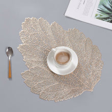Load image into Gallery viewer, Leaf PVC Heat Resistant Placemat Drink Glass Coaster, Size: 37x47cm