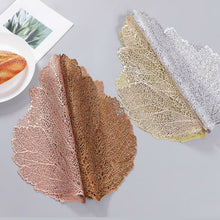 Load image into Gallery viewer, Leaf PVC Heat Resistant Placemat Drink Glass Coaster, Size: 37x47cm