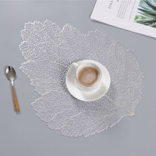 Load image into Gallery viewer, Leaf PVC Heat Resistant Placemat Drink Glass Coaster, Size: 37x47cm