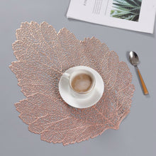 Load image into Gallery viewer, Leaf PVC Heat Resistant Placemat Drink Glass Coaster, Size: 37x47cm