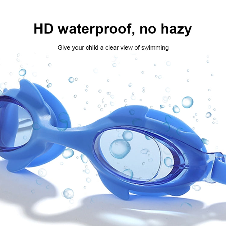 4 in 1 Cartoon Little Crab Waterproof and Anti-fog Silicone Swimming Goggles + Printed Pattern Swimming Cap + Nose Clip Earplugs + Storage Bag Swimming Equipment Set for Children