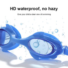 Load image into Gallery viewer, 4 in 1 Cartoon Little Crab Waterproof and Anti-fog Silicone Swimming Goggles + Printed Pattern Swimming Cap + Nose Clip Earplugs + Storage Bag Swimming Equipment Set for Children