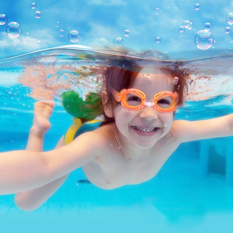 4 in 1 Cartoon Little Crab Waterproof and Anti-fog Silicone Swimming Goggles + Printed Pattern Swimming Cap + Nose Clip Earplugs + Storage Bag Swimming Equipment Set for Children