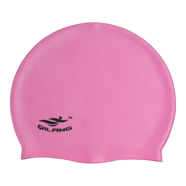 Adult Solid Color Waterproof Silicone Swimming Cap