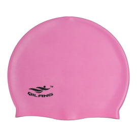Adult Solid Color Waterproof Silicone Swimming Cap