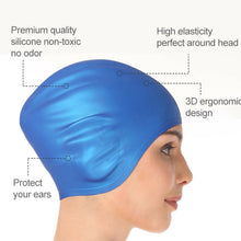 Load image into Gallery viewer, Adult Solid Color Waterproof Silicone Swimming Cap