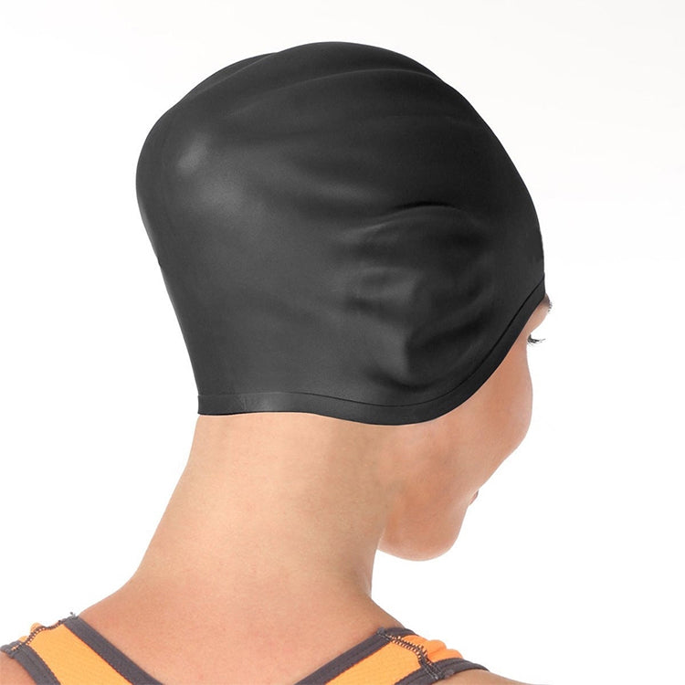 Adult Solid Color Waterproof Silicone Swimming Cap
