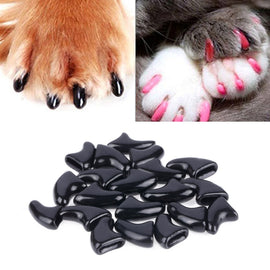 20 PCS Silicone Soft Cat Nail Caps / Cat Paw Claw / Pet Nail Protector/Cat Nail Cover, XS, S, M, L