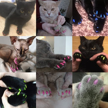 Load image into Gallery viewer, 20 PCS Silicone Soft Cat Nail Caps / Cat Paw Claw / Pet Nail Protector/Cat Nail Cover, XS, S, M, L