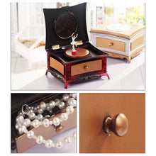 Load image into Gallery viewer, Classic Dressing Table Rotating Girl Music Box With Mirror Drawer Music Box