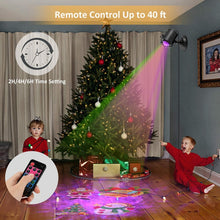 Load image into Gallery viewer, 12W RGBW LED Double Tube Water Waves Lamp Christmas Projection Light, 12 Patterns, 16 Patterns
