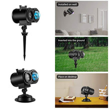 Load image into Gallery viewer, 12W RGBW LED Double Tube Water Waves Lamp Christmas Projection Light, 12 Patterns, 16 Patterns