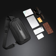 Load image into Gallery viewer, Ozuko 9315 Outdoor Waterproof Men Business Chest Bag Anti-theft Shoulder Messenger Bag with External USB Charging Port