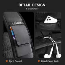 Load image into Gallery viewer, Ozuko 9315 Outdoor Waterproof Men Business Chest Bag Anti-theft Shoulder Messenger Bag with External USB Charging Port