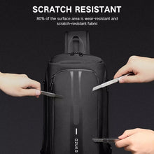 Load image into Gallery viewer, Ozuko 9315 Outdoor Waterproof Men Business Chest Bag Anti-theft Shoulder Messenger Bag with External USB Charging Port