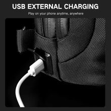 Load image into Gallery viewer, Ozuko 9315 Outdoor Waterproof Men Business Chest Bag Anti-theft Shoulder Messenger Bag with External USB Charging Port