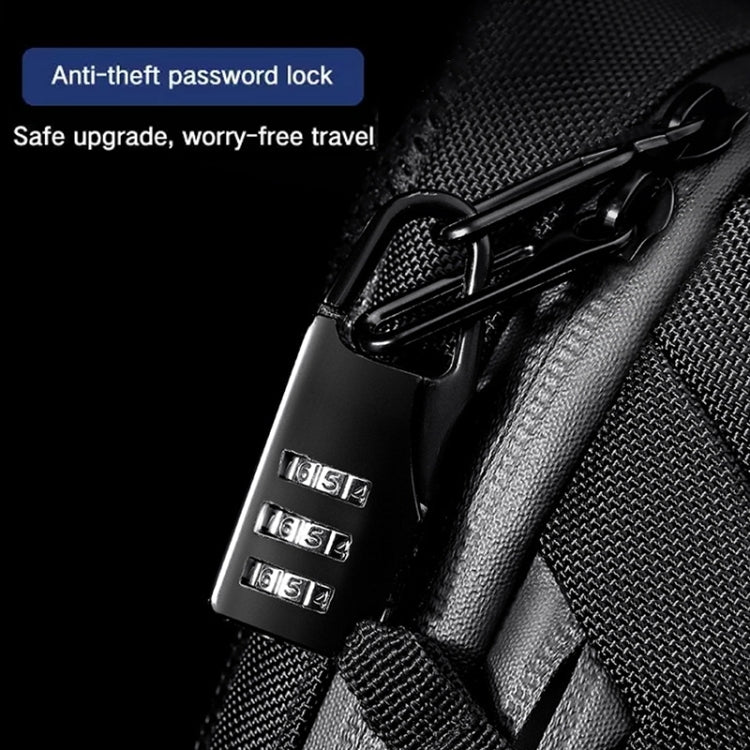 Ozuko 9315 Outdoor Waterproof Men Business Chest Bag Anti-theft Shoulder Messenger Bag with External USB Charging Port