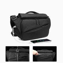 Load image into Gallery viewer, Ozuko 9349 Multifunctional Waterproof Men Messenger Bag with External USB Charging Port