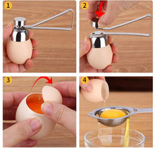 Load image into Gallery viewer, Metal Egg Scissors Egg Topper Cutter Shell Opener Stainless Steel Boiled Raw Egg Creative Kitchen Tools, Egg Topper
