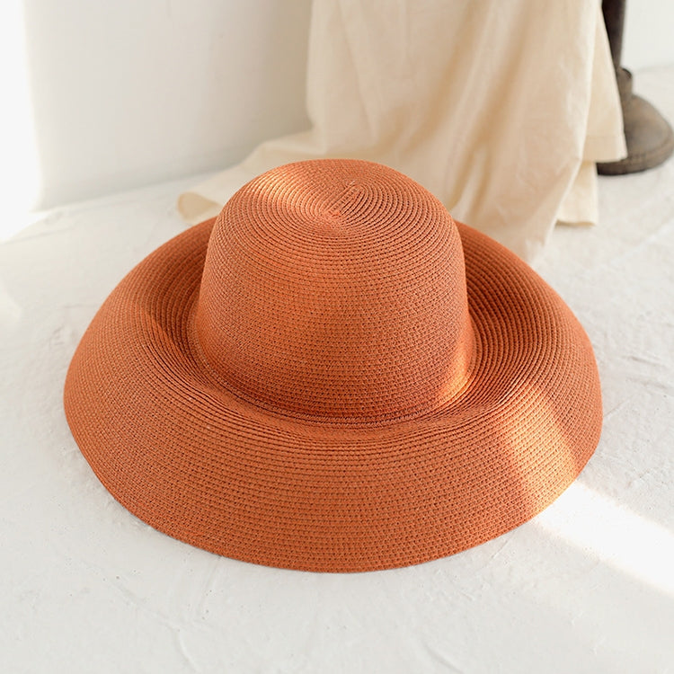 Big Eaves Straw Hat  Female Summer Sunscreen Basin Hat Beach Vacation Sunhat Fisherman Hat