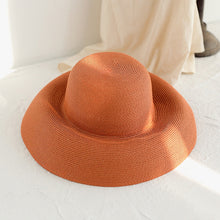 Load image into Gallery viewer, Big Eaves Straw Hat  Female Summer Sunscreen Basin Hat Beach Vacation Sunhat Fisherman Hat