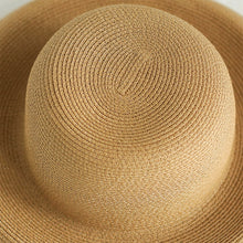Load image into Gallery viewer, Big Eaves Straw Hat  Female Summer Sunscreen Basin Hat Beach Vacation Sunhat Fisherman Hat