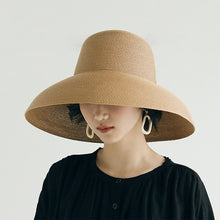 Load image into Gallery viewer, Big Eaves Straw Hat  Female Summer Sunscreen Basin Hat Beach Vacation Sunhat Fisherman Hat