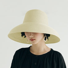 Load image into Gallery viewer, Big Eaves Straw Hat  Female Summer Sunscreen Basin Hat Beach Vacation Sunhat Fisherman Hat