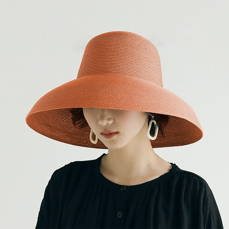 Big Eaves Straw Hat  Female Summer Sunscreen Basin Hat Beach Vacation Sunhat Fisherman Hat