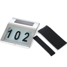 Load image into Gallery viewer, 2 LEDs Outdoor Waterproof Solar Stainless Steel Wall Mounted House Number Light Indicator, Stainless Steel