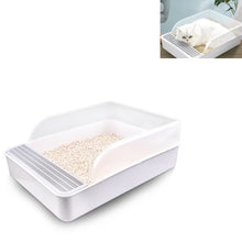 Load image into Gallery viewer, Cat Litter Box Semi-closed Square Feces Basin Pet Toilet, Small, Large, Large  Pink, Large  Gray