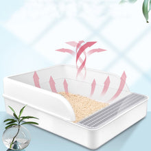 Load image into Gallery viewer, Cat Litter Box Semi-closed Square Feces Basin Pet Toilet, Small, Large, Large  Pink, Large  Gray