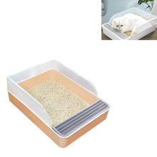 Load image into Gallery viewer, Cat Litter Box Semi-closed Square Feces Basin Pet Toilet, Small, Large, Large  Pink, Large  Gray