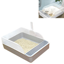 Load image into Gallery viewer, Cat Litter Box Semi-closed Square Feces Basin Pet Toilet, Small, Large, Large  Pink, Large  Gray