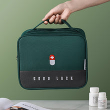 Load image into Gallery viewer, Thickened Large-Capacity Multifunctional Medicine Box Family Portable Storage Bag, Green, Gray, Pink