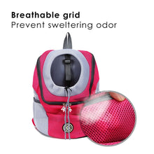 Load image into Gallery viewer, Outdoor Pet Dog Carrier Bag Front Bag Double Shoulder Portable Travel Backpack Mesh Backpack Head, S, L